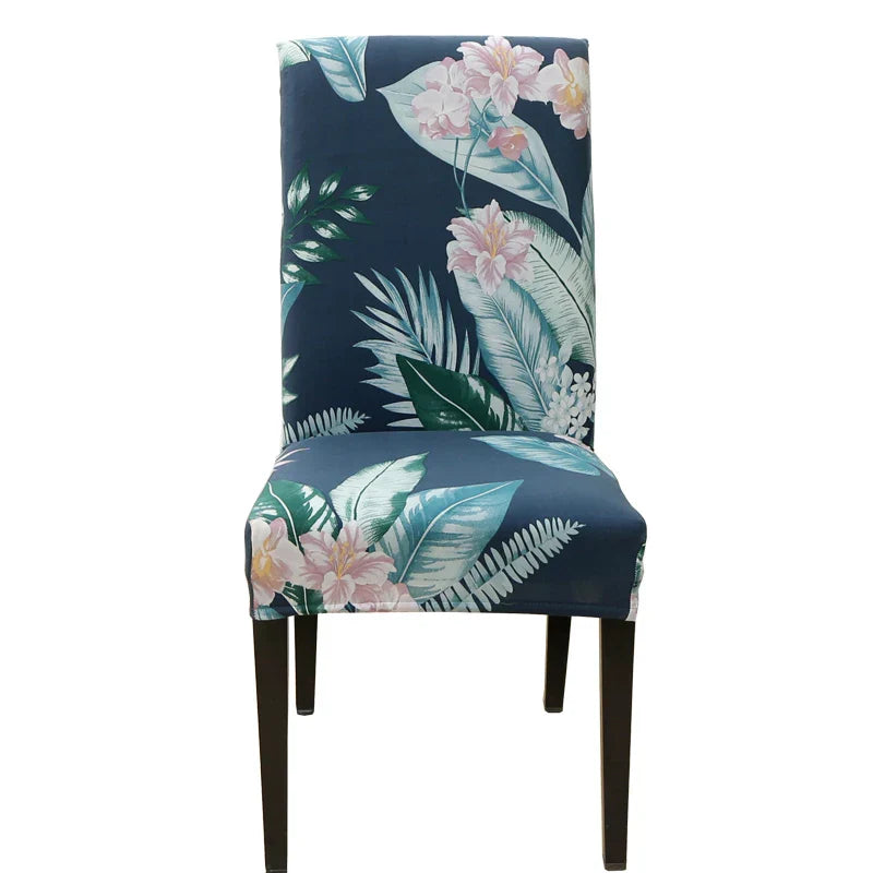 floral chair covers spandex elastic for dining room