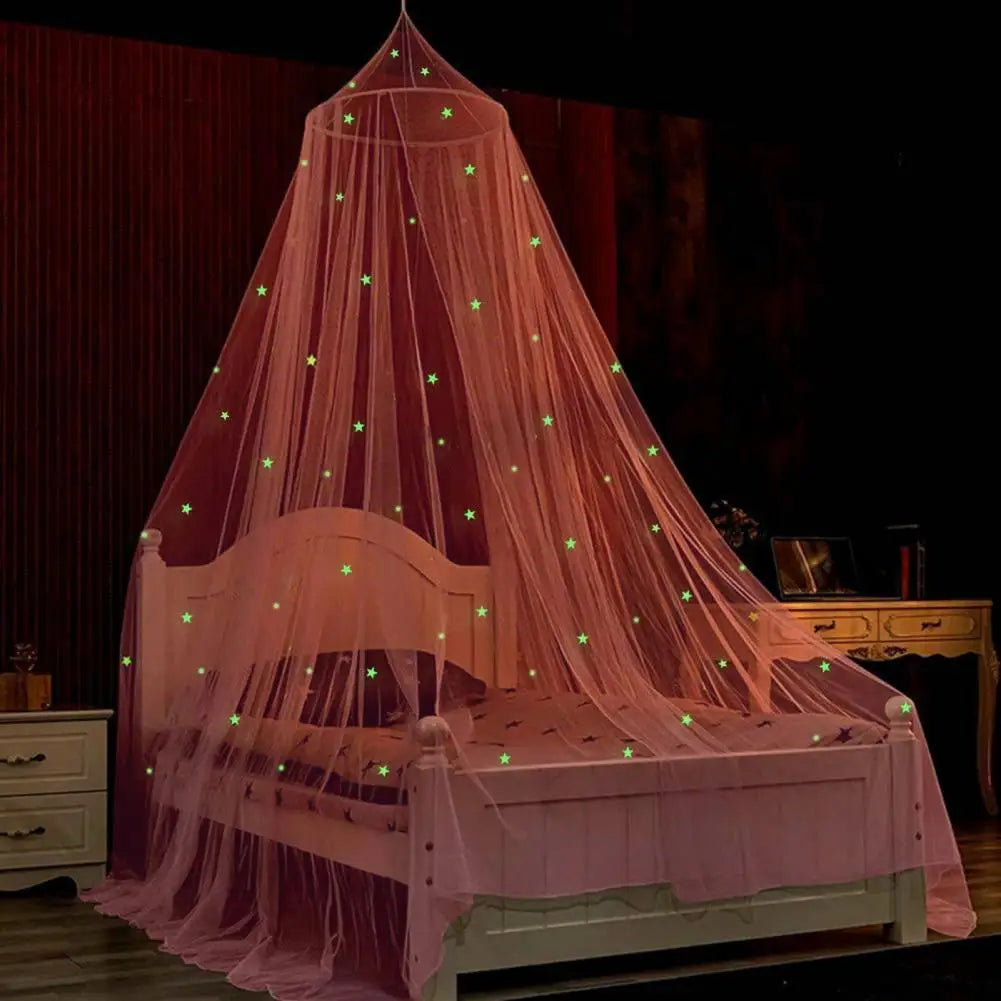 1 Set Convenient Bed Canopy Polyester Bedcover Curtain