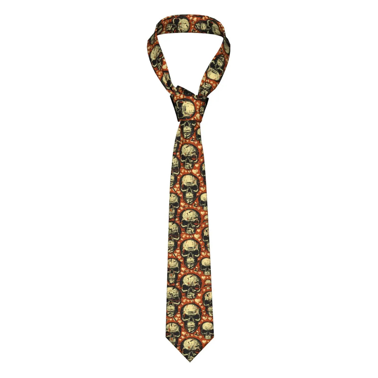 Mens Tie Classic Skinny Haloween Scary Skull Neckties
