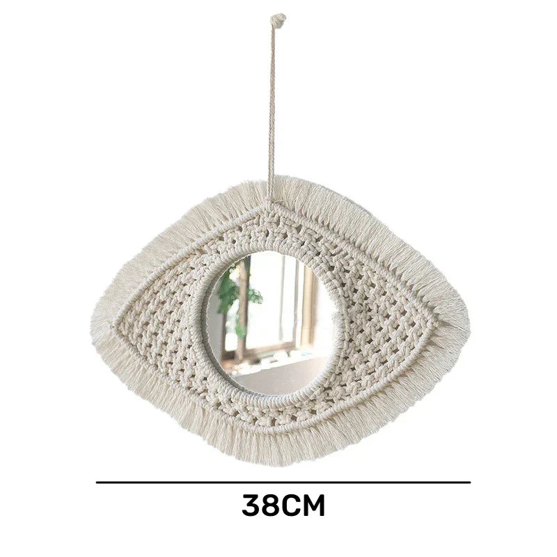 Macrame Wall Mirror Boho Round Mirrors Art Home
