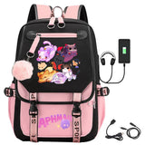 Fashion Aphmau Print Backpacks Teenage Usb Charging Rucksack