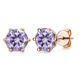 GRA 0.5ct-1ct D Color Certified Moissanite Stud Earrings