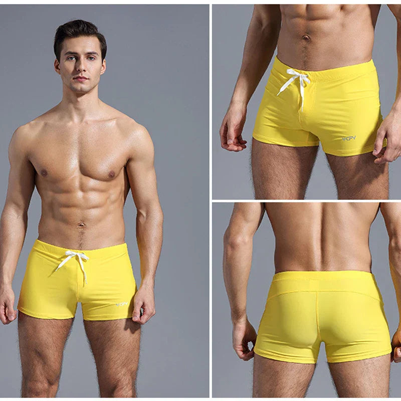 WY22 sexy soild color board tight men swimwear