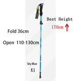 Outdoor Portable 5-Section Fold Trekking Pole Camping Walking