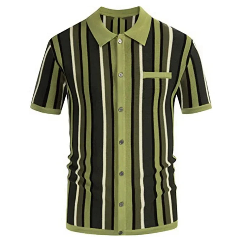 Men's Summer Short Sleeve Polo Shirts Knitted Business