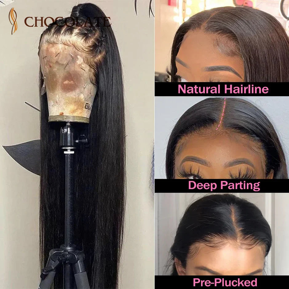 13X4 HD Transparent Lace Frontal Wig Brazilian Straight