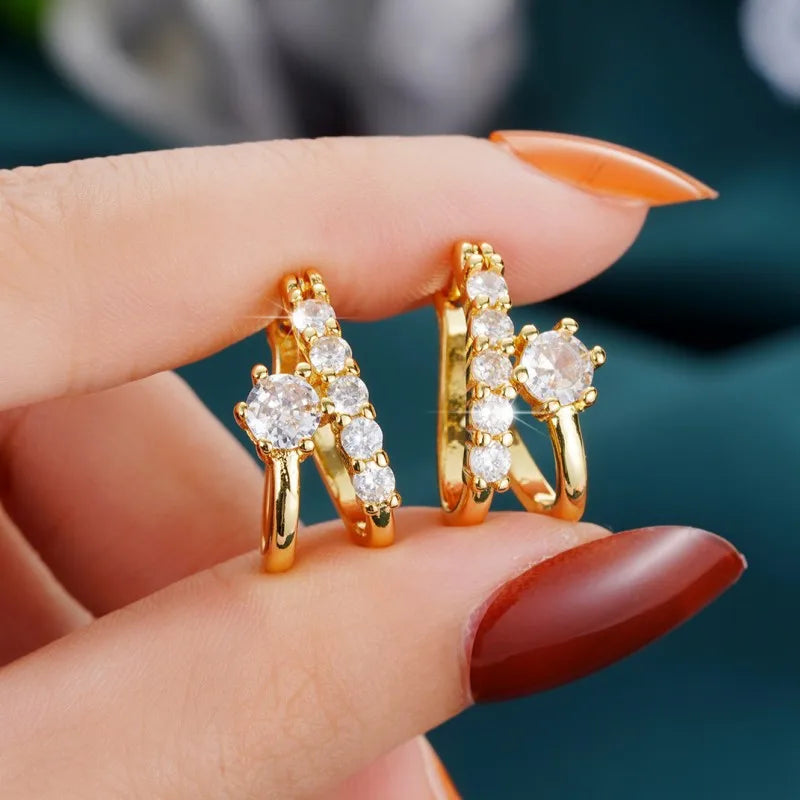 Weight Loss Magnet Earring Zircon Crystal Strong Magnetic