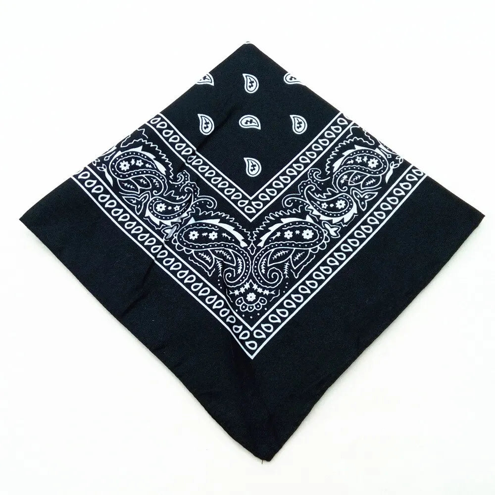 Fashion Bandana Kerchief Head Square Scarves Print Handkerchief