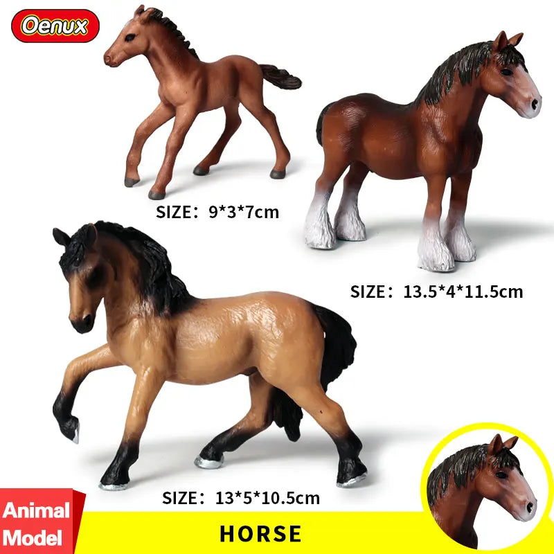 Oenux Farm House Model Action Figures Farmer Motorcycle