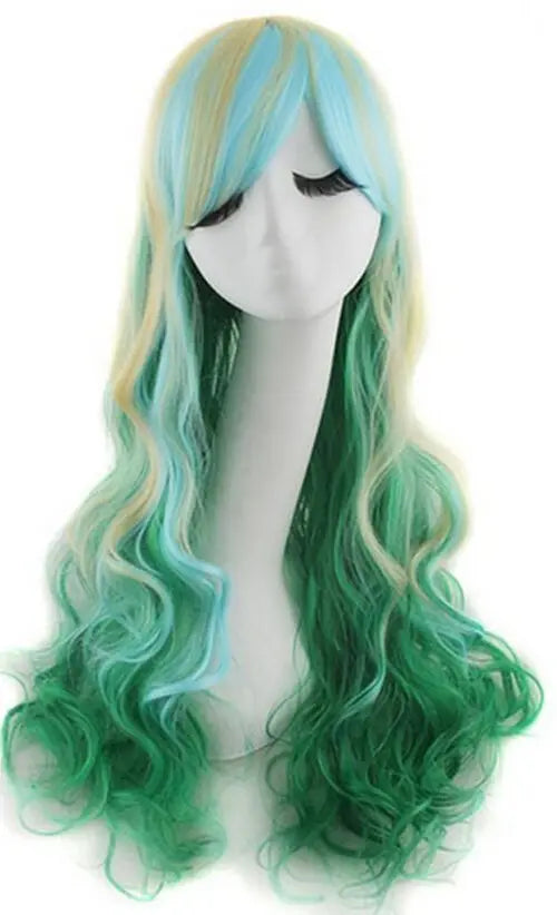 Lady 80cm Long Curly Wigs Fashion Cosplay Costume