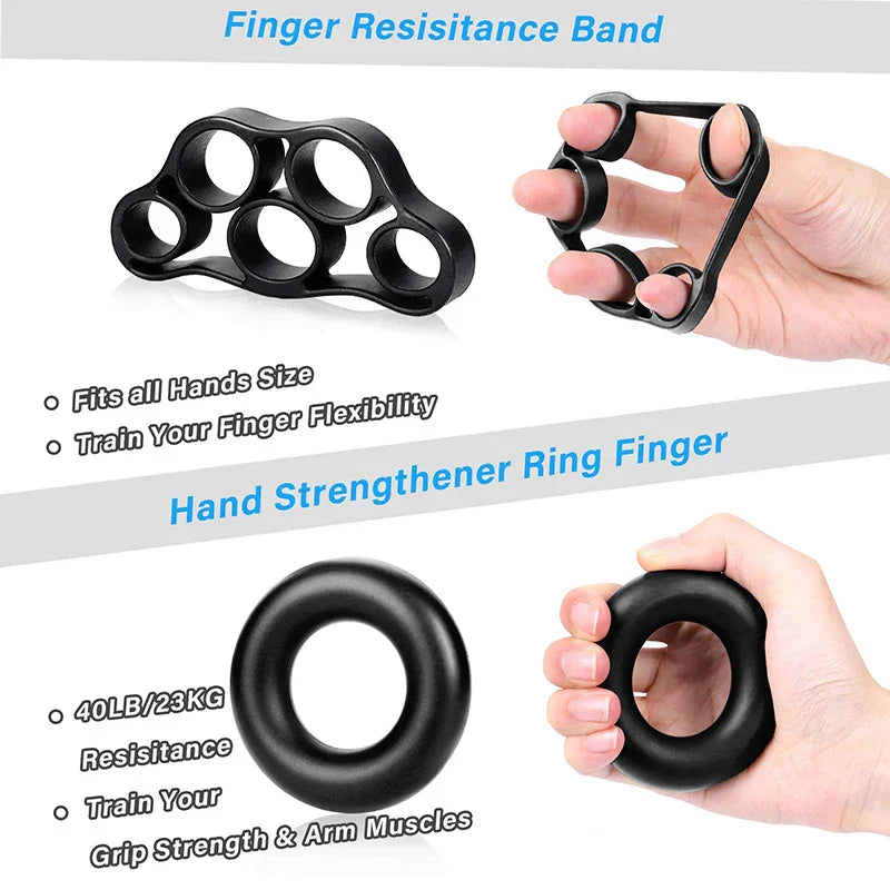 5pcs Fitness Hand Grips Set With Counter Adjustable