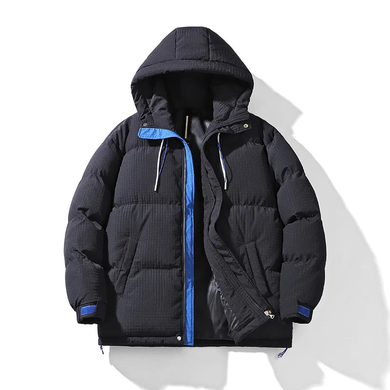 2023 New Men's Winter Jacket Fake Two-Piece Thicken