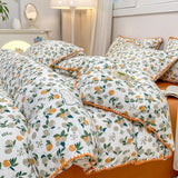 Soft Cotton Crib Bedding Set Girl Bed Kid