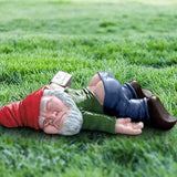 12cm Blue Red Dwarf lying Drunk Gnome Statues