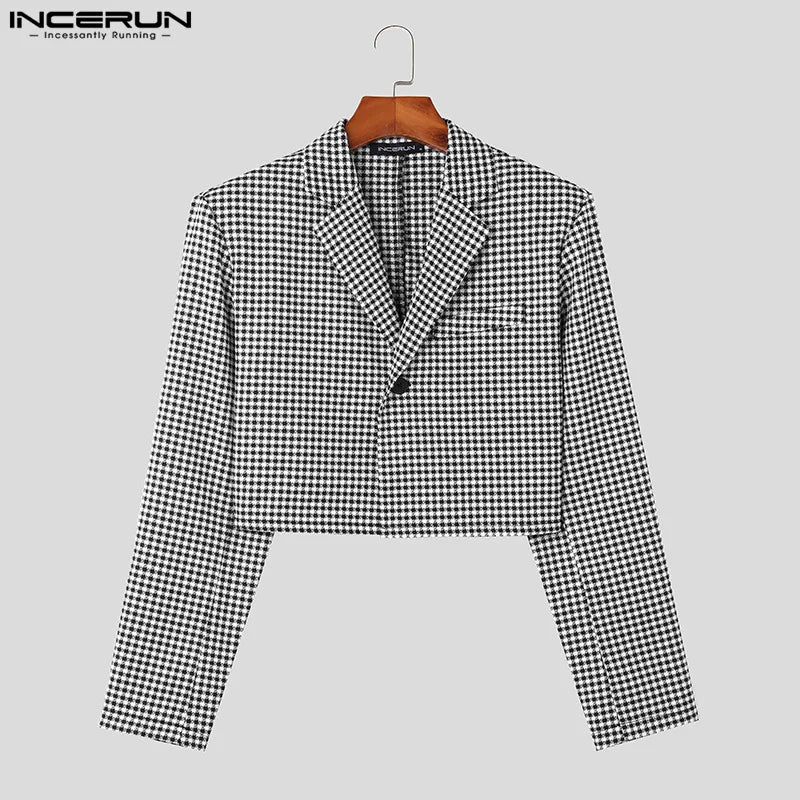 INCERUN Tops 2023 Korean Style Handsome New Mens