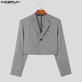 INCERUN Tops 2023 Korean Style Handsome New Mens