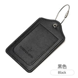 PU leather luggage tag With Anti Loss Wire