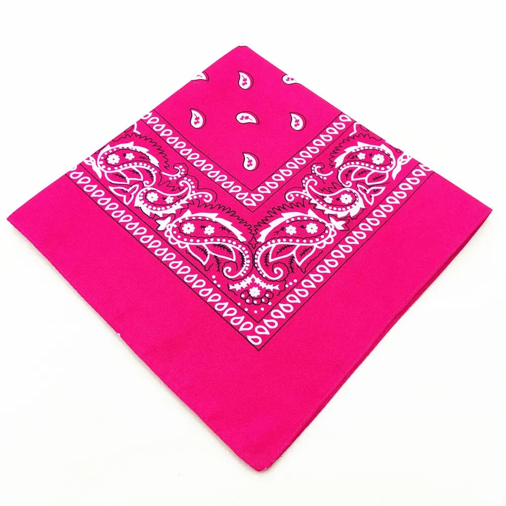 Fashion Bandana Kerchief Head Square Scarves Print Handkerchief