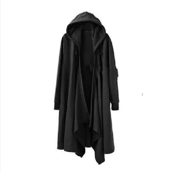 ARENS Korean Fashion Men`s Punk Style Black Hoodie