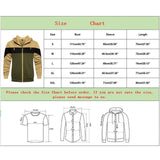 Fashion Mens Zip Up Hoodies Sweatshirts Patchwork Jumper