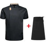 Newest Solid Mens Chef Jacket Short Long Sleeve