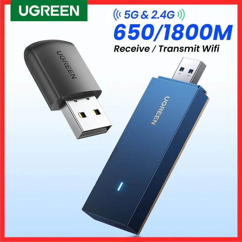 UGREEN WiFi Adapter AC650 AX1800 WiFi6/5 5G&2.4G USB