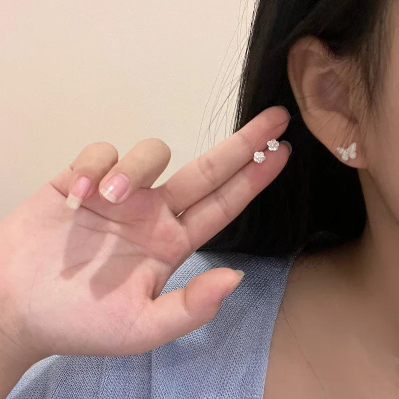 12Pcs 925 Silver Needle Stud Earrings for Women