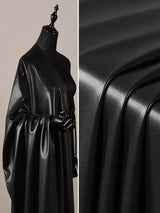 True Protein Leather Fabric Soft Black Silky Highly