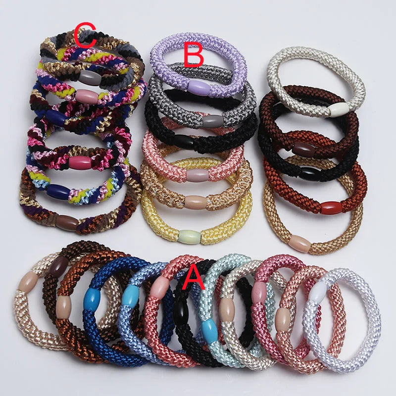 10Pcs Korean Strong Women Hair Scrunchies Girls Elastic