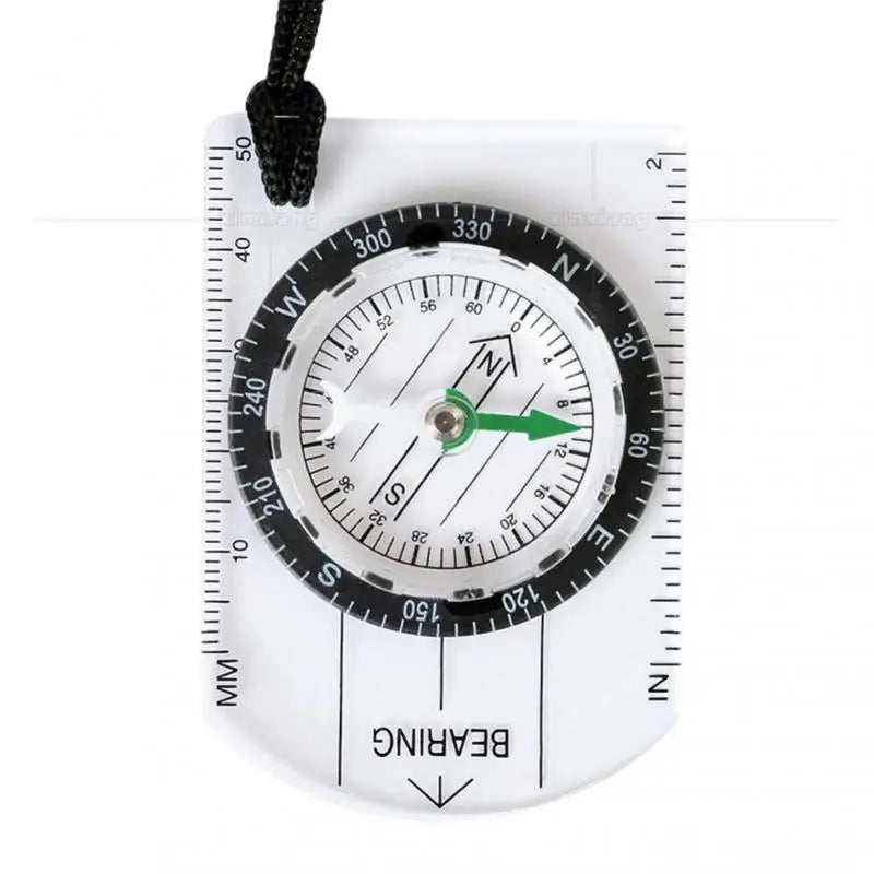 Outdoor Camping Hiking Transparent Plastic Compass Compass Proportional