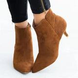 Women Boots Spring 2022 Pointed Toe Stiletto Ankle