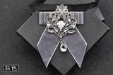 Men's Wedding Bow Tie Pins Set Luxury Rhinestone