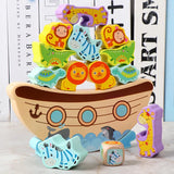 Montessori Animal Stack Balance Game Wooden Marine Life