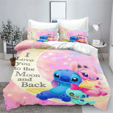 Stitch Bedding Set Cute Printed Cartoon Quilt Cover