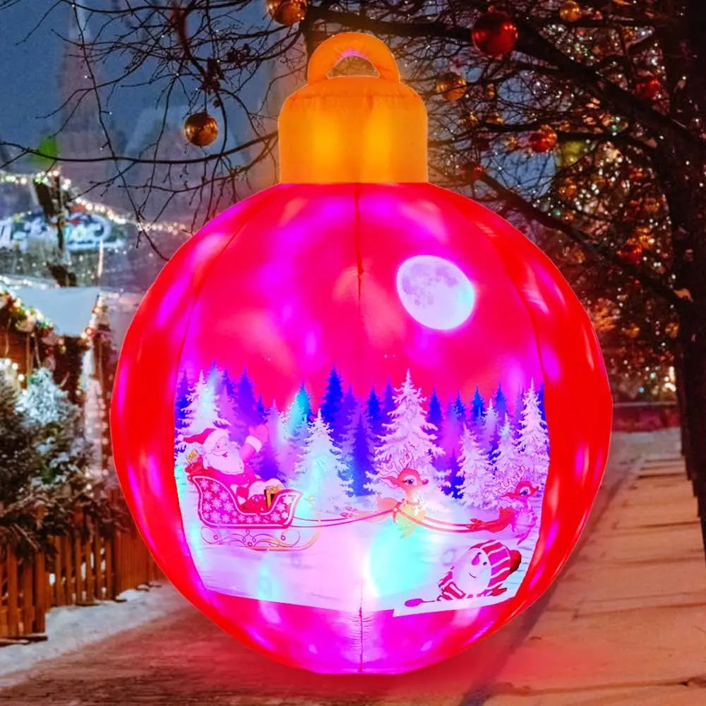 Light up Inflatable Christmas Ball Air Blower Christmas