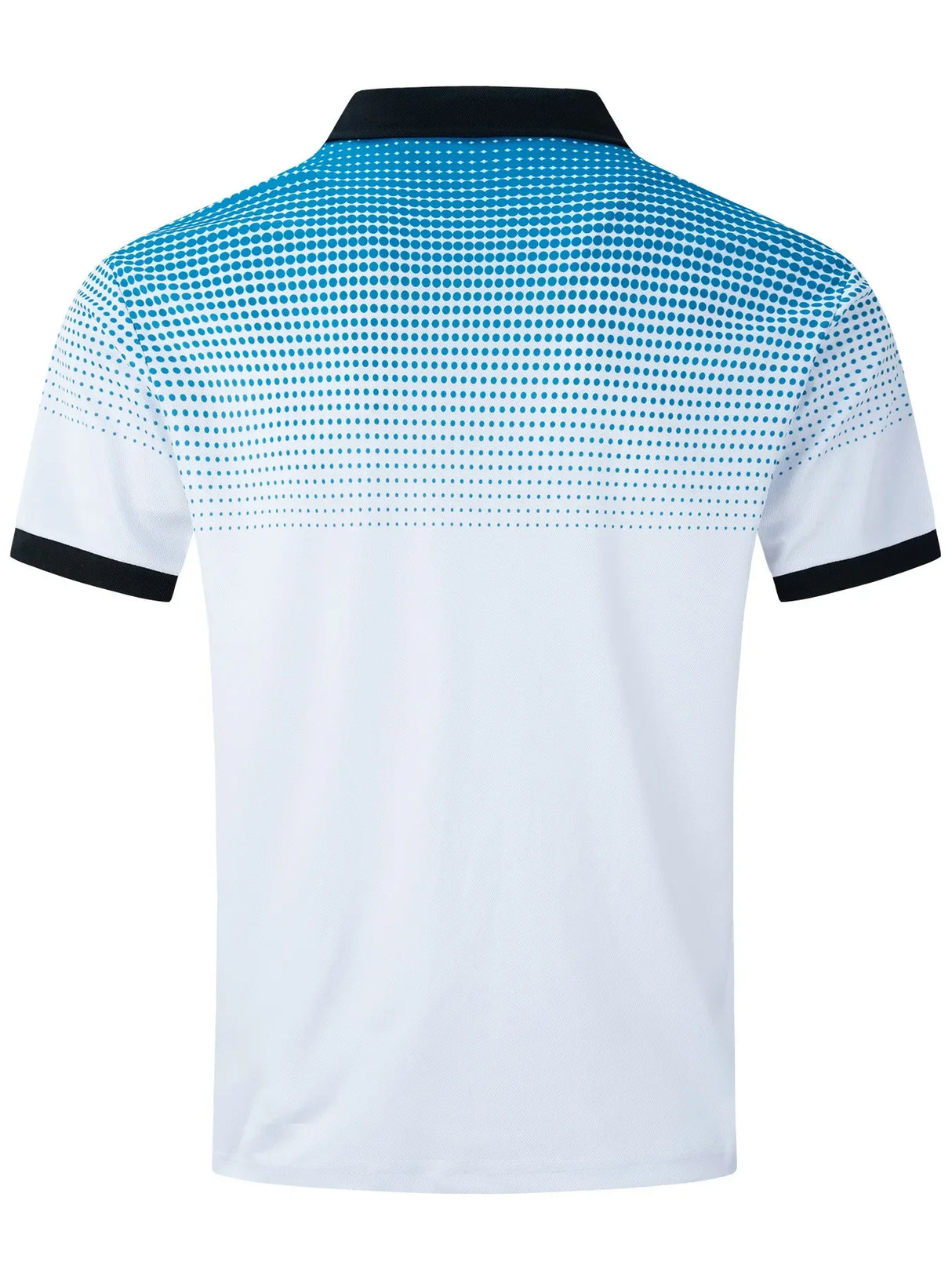 Summer Mens Lapel short-Sleeved T-shirt Contrasting Color polka