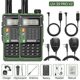 2PCS BaoFeng UV-S9 Pro V2 Walkie Talkie 10KM