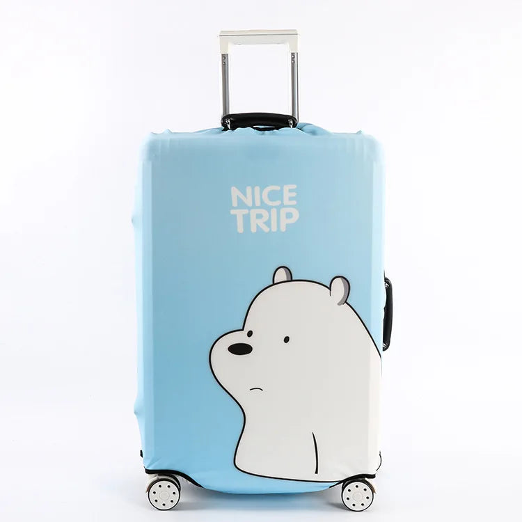 Luggage Protective Cover Bear Pattern Suitcase Dustproof Cover