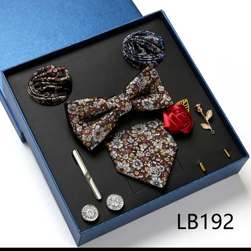 Luxury Quality Tie Set With Necktie Bowtie Pocket