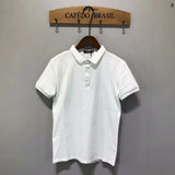 Korean Summer Men Striped Polo Shirts Streetwear Fashion