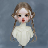 30cm Doll Wig Bangs Ponytail Curly Soft Mohair