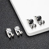 2022 New Simple Zircon Stud Earrings Single Trend