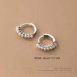 WANTME 925 Sterling Silver Vintage Simple Pearl Huggies