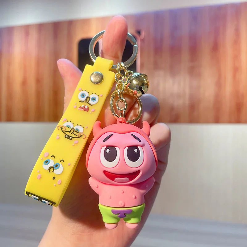 SpongeBob SquarePants Anime Figures Keychain Sandy Patrick Star