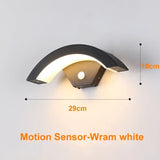 Moden waterproof outdoor wall lamp PIR motion sensor