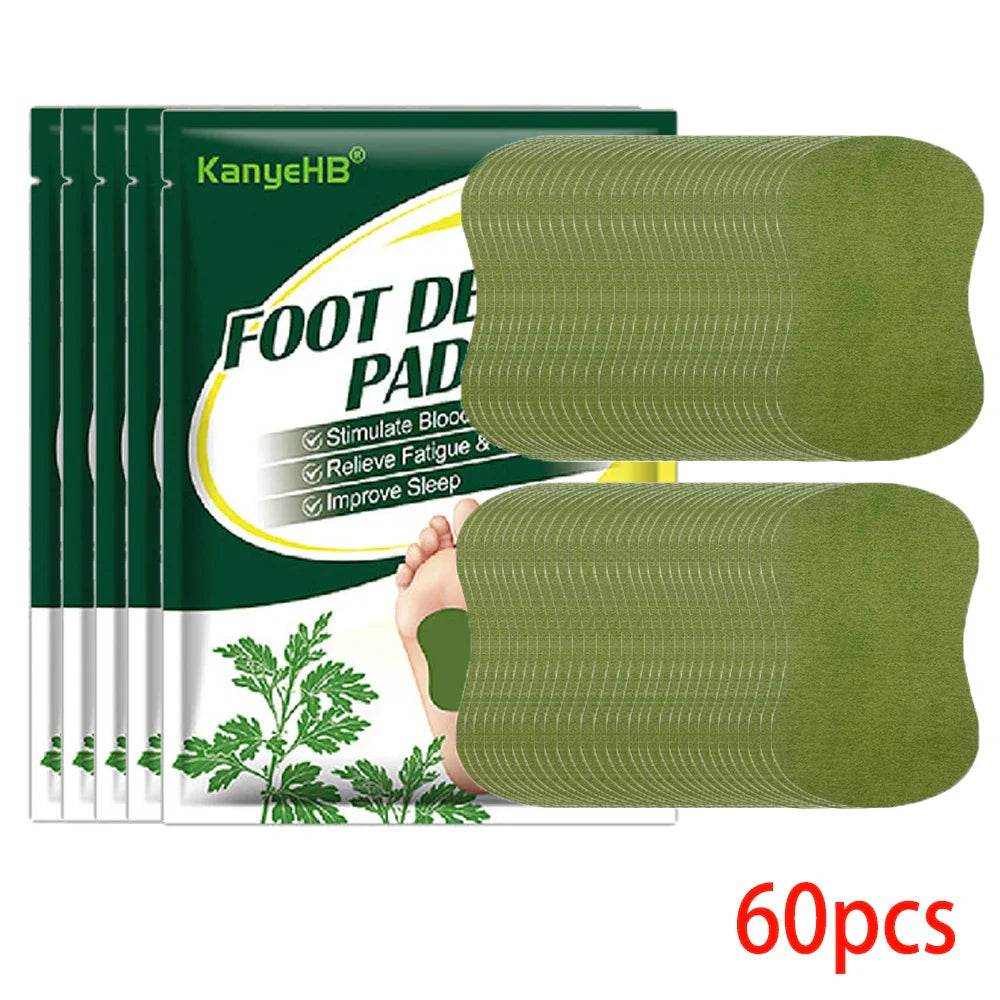 60/12PCS Detox Foot Patches Pads Natural Herbal Wormwood