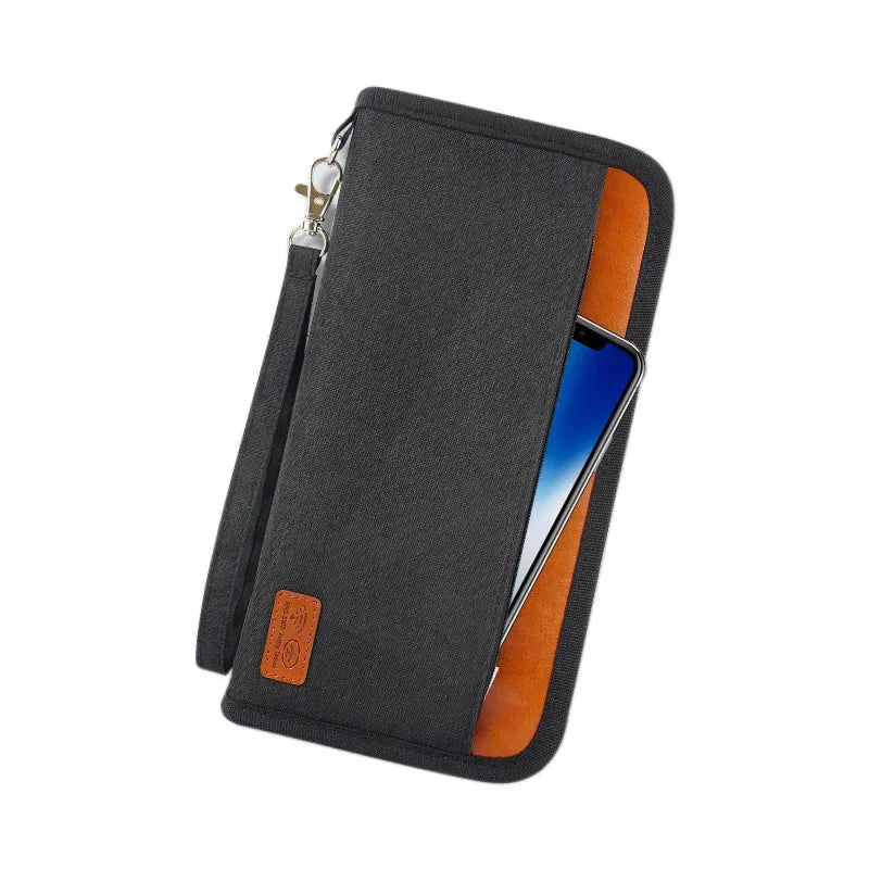 Travel Wallet Family Passport Holder ID Card Case Document Bag Organizer Travel Accessories Multifunction Purse Cardholder 2024