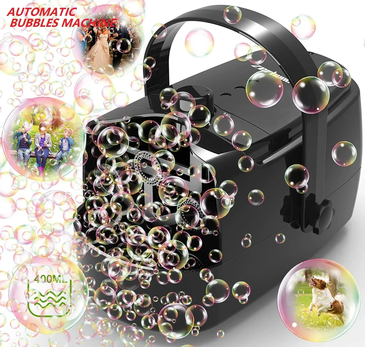 Bubble machine portable fully automatic support plugin or