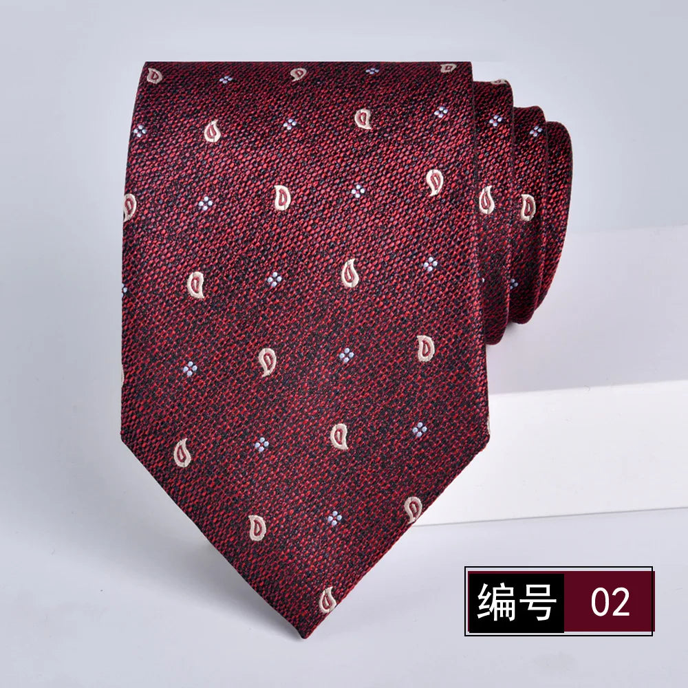 ties for men 2024 Luxury Wine Red Groom