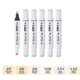 Bview Art 6/12Pcs Double-headed Color Oil Marker Pens